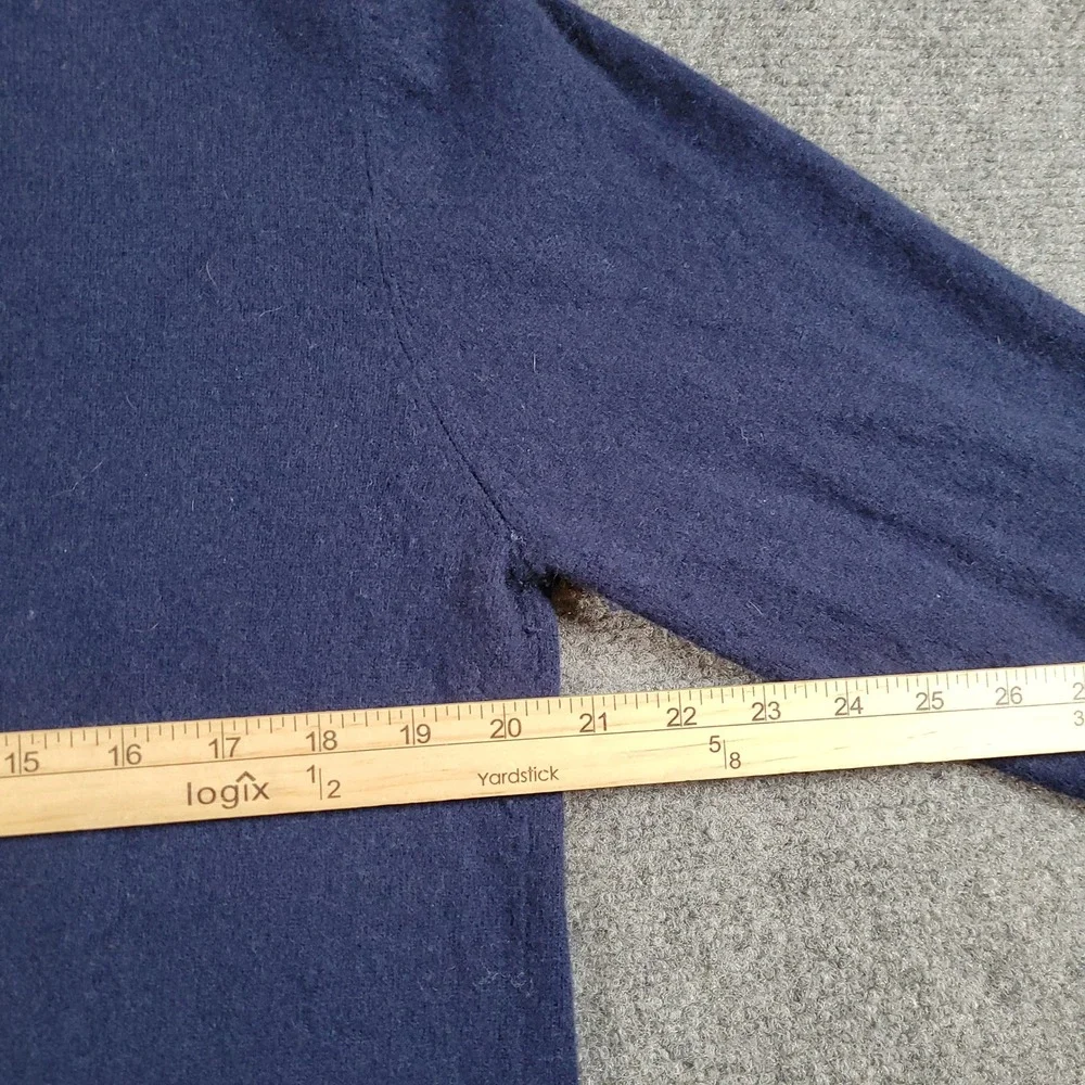 Pendleton Quarter Zip Sweater Mens Large Navy Blue Merino Wool Blend Pullover